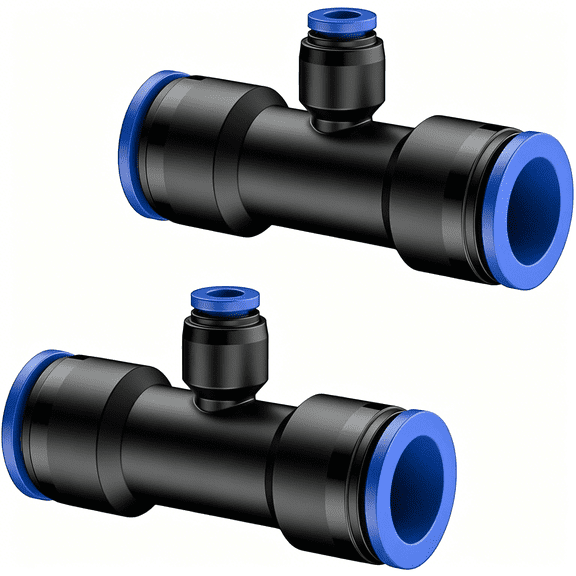 CURYMAY 12 Pcs Quick Connect 1/2" to 1/4" Drip Irrigation Fittings for 1/2" Tubing (0.62-0.63" Od),Push-To-Fit 3-Way Reducing Tees Reducer Tee Connectors,Anti-Leak Drip Irrigation Tee Fittings