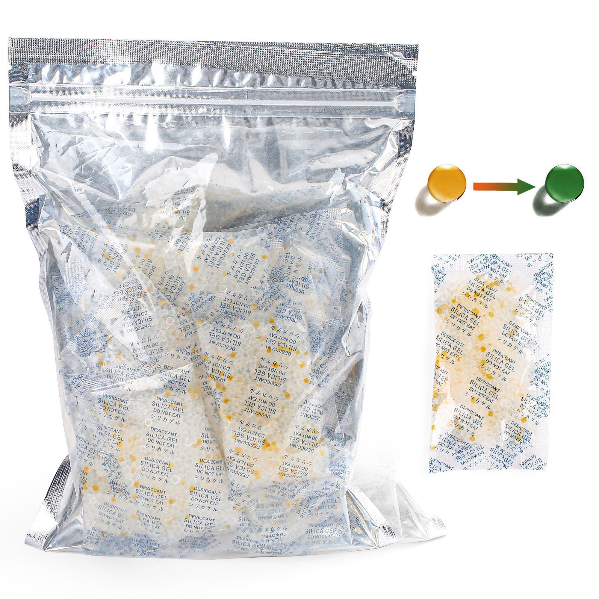LotFancy 15 Packs 20 Gram Silica Gel Packets, Indicating Desiccant