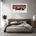 thumbnail image 3 of Stephen Chambers 32x20 White Modern Wood Framed Wall Art Titled - Jaguar D Type 4, 3 of 6