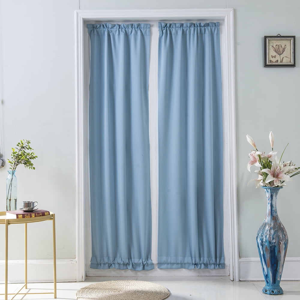 CUH French Door Blackout Thermal Insulated Energy Efficient Privacy Living Room Rod Pocket