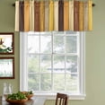 thumbnail image 3 of Farmhouse Yellow Brown Curtain Valances for Windows, Kitchen Valance Window Treatments Panel 2 Pack, Retro Vintage Wood Rod Pocket Short Curtains for Bathroom Bedroom 42 x 18 Inch, 3 of 8