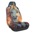 thumbnail image 1 of Wukai Starry Sky Cute Horse Full Set Car Seat Covers with Soft Padding Universal Auto Front Seats Protector and Cushion Mat, 1 of 5