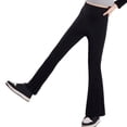 thumbnail image 3 of CONZONE Flared Pants for Big Girls Stretchy Thermal Pants for Girls Elastic Waist Cozy Fall Winter School Trousers Size 12-14 Years, 3 of 6