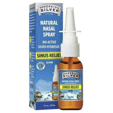 Sovereign Silver Natural Immunogenics Bio-Active Silver Hydrosol - Sinus Relief - Nasal Spray 1 fl oz Spray