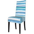 thumbnail image 1 of Blue Strip Dining Chair Covers Stretch Spandex Slipcovers Removable Parsons Chairs Protectors for Kitchen, 1 of 5