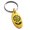 Gold, variant on Stainless Steel Good Vibes Sunflower Engraved Small Oval Charm Keychain Keyring