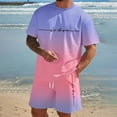 thumbnail image 2 of Men's Casual Two Piece Suit Set Featuring Short Sleeve Shirt and Stylish Shorts for Modern Enthusiasts, 2 of 5