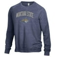 thumbnail image 2 of Men's Alternative Apparel Heathered Navy Montana State Bobcats The Champ Raglan Pullover Sweatshirt, 2 of 3
