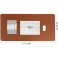 thumbnail image 2 of HofferRuffer Desk Pad, 31.5" x 15.8" Desktop Waterproof Protector Mat for Keyboard and Mouse, Dual Side Use Leather Non Slip Desk Mat for Office and Home (Brown+grey), 2 of 7