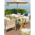 thumbnail image 5 of Outdoor Tablecloth with Umbrella Hole for Patio/Picnic/Party/Camping, Sunflower Waterproof Table Cloth Rectangle Table Cover Washable, Summer Eucalyptus Botanical Floral Retro (60"x 102"), 5 of 8