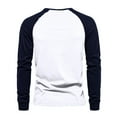 thumbnail image 4 of Mens Shirts Fall Winter Casual Long Sleeved Base Stitching T Shirts for Man, 4 of 7