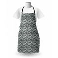 thumbnail image 3 of Dog Apron, English Bull Terriers Posing and Jumping Pet Characters Minimalist Flat Design, Unisex Kitchen Bib with Adjustable Neck for Cooking Gardening, Adult Size, Grey and White, by Ambesonne, 3 of 4