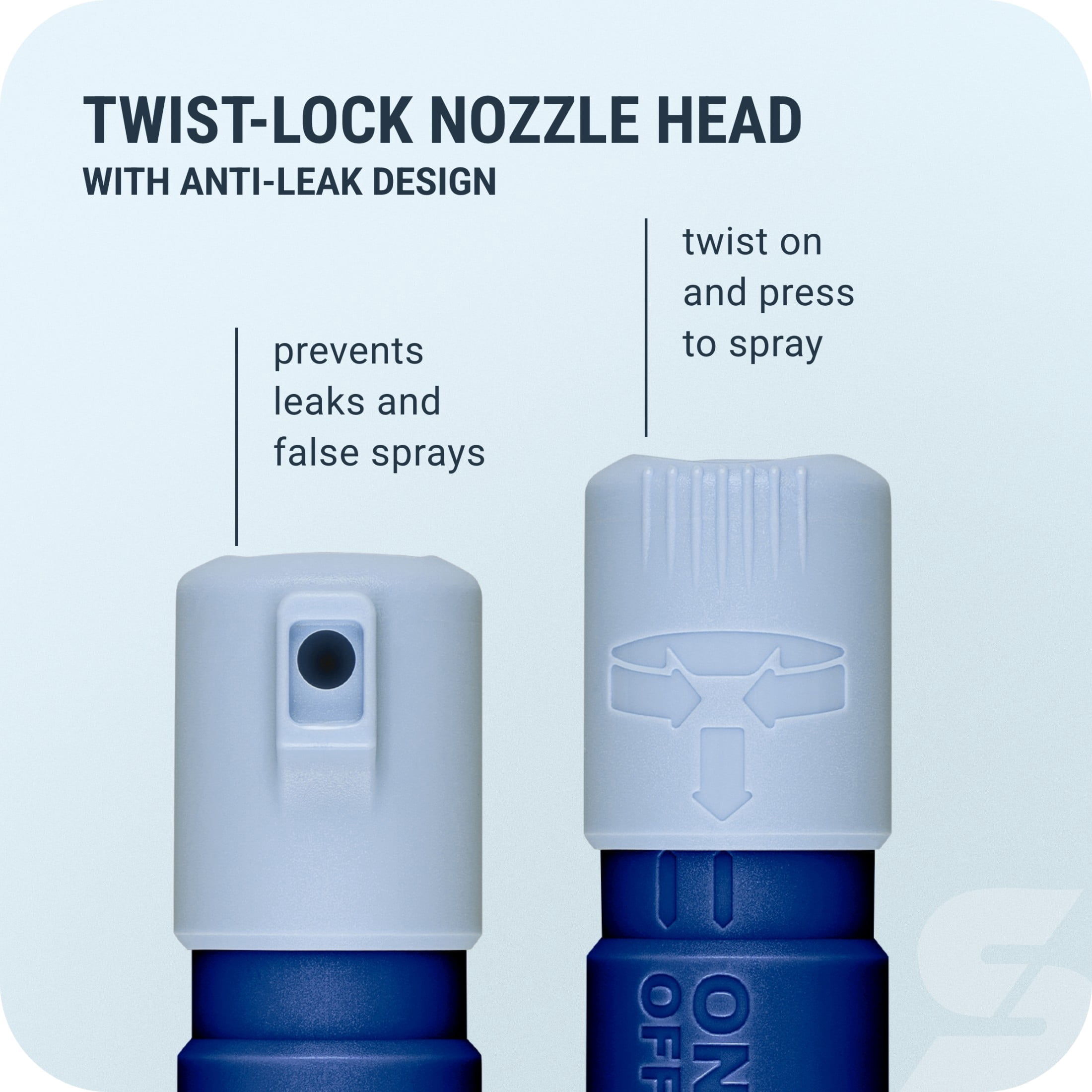 SABRE Mighty Discreet Pepper Spray with Snap-Clip Keychain, Two Tone Blue, 1 Count, Pocket Pepper Sprays
