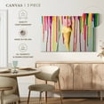 thumbnail image 4 of Elephant Stock Dripping Ice Cream Wall Art - Horizontal Multi Panel Canvas - Living Room Wall Decor - Food And Drink Multi Panel - Red And Green Decor - 23" x 14", 4 of 4