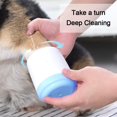 thumbnail image 2 of Pink Dog Paw Cleaner, 360° Dog Paw Cleaner, Portable Silicone Dog Paw Brush for Cats and Dogs, 2 of 4