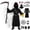 Kids, variant on Forfamy Grim Reaper Costume, Scary Halloween Costume with Red Eyes Scythe Chain Grim Halloween Cape Robe,Halloween Cloak Outfit Fancy Dress