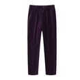 thumbnail image 4 of Gubotare Boys Uniform Pants Dress Pants for Wedding Toddler Kids School with Adjustable Waist Size 4T-15T (Purple,Sizes 10-11 Years), 4 of 4