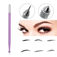 thumbnail image 3 of Vogacara Pluma de maquillaje permanente de un solo extremo Manual de aleación de aluminio para cejas agujas redondas profesionales plumas bordadas cejas Mejoradores de cejas y pestañas Vogacara CE001519-00, 3 of 7