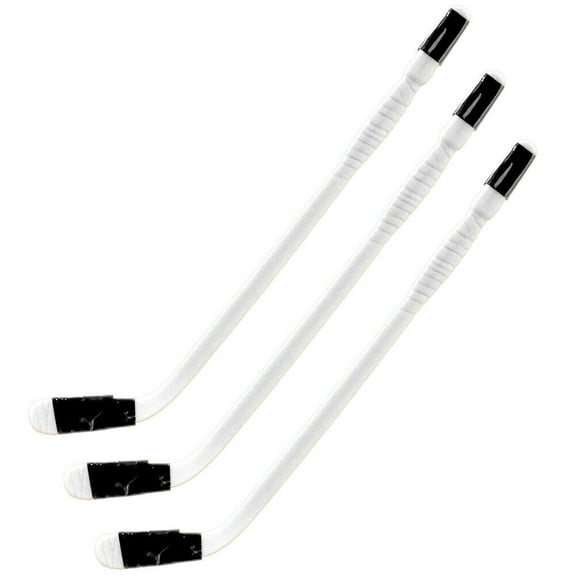 Set of 3 White Hockey Sticks for WWE & AEW Wrestling Action Figures