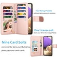 thumbnail image 2 of 6.5" Galaxy A32 5G Wallet Case, Samsung Galaxy A32 5G 2021 PU Leather Case, Njjex Luxury PU Leather 9 Card Slots Holder Carrying Folio Flip Cover Kickstand & Hand Strap-Marble, 2 of 5