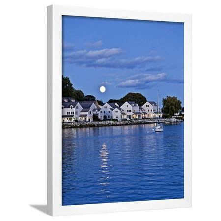 Michigan Three Light - The Town on Mackinac Island, Michigan, USA Framed Print Wall Art By Joe Restuccia III