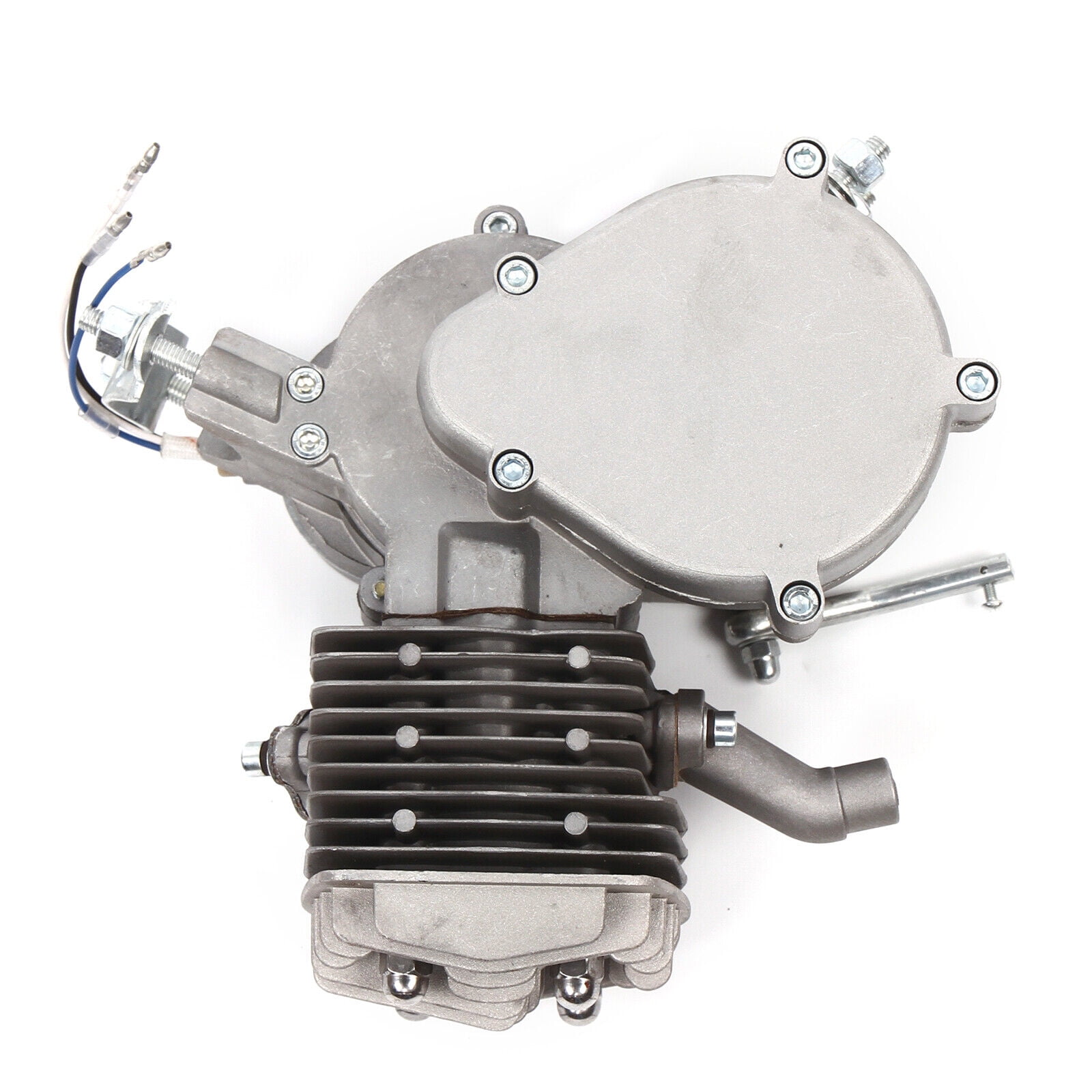 80CC 2-Stroke Engine Kit for Motorized Bicycle, Single-Piece Balanced Crank, 40mm Stroke, High Compression Head, Durable Installation Hardware