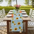 thumbnail image 4 of Table Runners 90 Inches Long Dress Scarves, Blue Yellow Sunflower Farmhouse Coffee/Dining/Kitchen Table Runner for Living Room, Summer Botanical Farmhouse Floral 13x90 Inch, 4 of 9