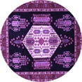 thumbnail image 1 of Ahgly Company Indoor Round Persian Purple Traditional Area Rugs, 4' Round, 1 of 4