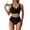 Black, variant on Zuesphe Plus Size Swimsuit for Women Bikini Womens Bathing Suits Tummy Control Plus Size Swimwear for Women 2025 Tummy Control Beachwear Outfits for Women 2025 Tie Knot High Rise