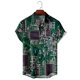 thumbnail image 3 of Camisa con estampado 3D de chip electrónico para hombre, camisa retro minimalista informal de verano, camisa personalizada con botón de ingeniero para hombre, 3 of 5