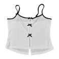 thumbnail image 3 of yunLCZ Square Neck Tank Top 2025 Spring/Summer New Women's Sweet And Spicy Style Strap Top Color Contrasting Short Slim Fit Top Summer Sleeveless Tops, 3 of 3
