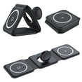thumbnail image 1 of Base de carga inalámbrica para iPhone plegable, estación de carga inalámbrica compacta 3 en 1 para soporte de carga portátil para Iwatch/Airpods/iPhone (sin adaptador). Levamdar 15W, 1 of 8