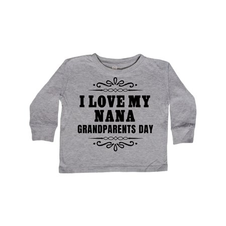 

Inktastic Grandparents Day I Love My Nana Gift Toddler Boy or Toddler Girl Long Sleeve T-Shirt