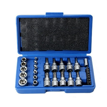 

29Pcs Torx Star Socket Bit Set Male Female E-Security Bits Drive External Torque