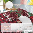 thumbnail image 2 of Christmas Tree Comforter Set California King Size, Snowman Winter Snowflakes Red Black Plaid Soft Bedding Set for Man Woman, 4 Pieces Duvet Cover Set with Fitted Sheet, 2 Pillowcases, 2 of 9