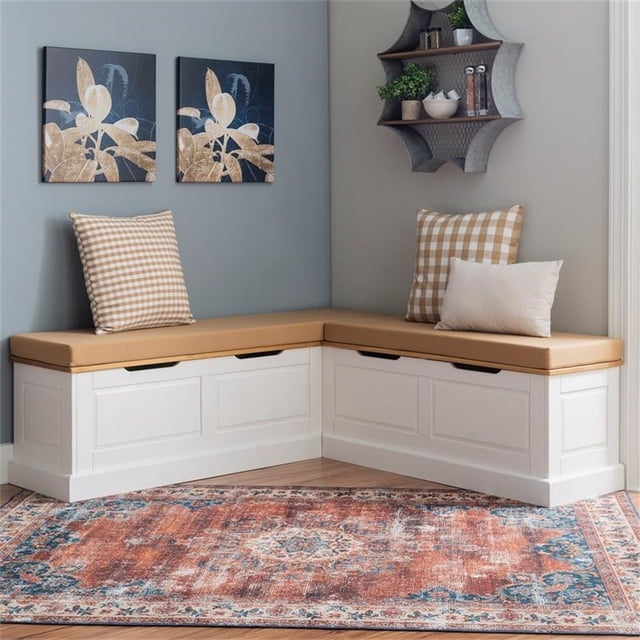 Pemberley Row Wood White Nook Rectangular Storage 62.4" Unassembled