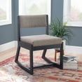 thumbnail image 2 of Linon Sutton Modern 2-Position Sled Base Lounge Chair, Beechwood with Stone Fabric, 2 of 9