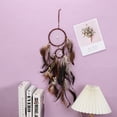thumbnail image 5 of Atrapa Sueños Atrapasueños - Atrapasueños de bohemio con decoración para colgar en la pared de plumas（Marrón）, 5 of 5