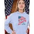 thumbnail image 2 of Liberty 4Th Of July Waving Flag Hoodie Women -Image by Shutterstock, Female 4X-Large, 2 of 4