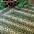 thumbnail image 1 of Homespice Decor 511744 20 x 30 in. Pinecone Jute Rectangular Braided Rug - Green, Cream & Grey, 1 of 1