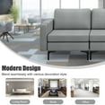 thumbnail image 5 of Costway Modular 3-Seat Sofa Couch w/ Socket USB Ports & Side Storage Pocket Dark Grey, 5 of 10