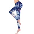 thumbnail image 1 of Gibobby Leggings Termicos Pantalones yoga ajustados para mujer Leggings con estampado del Día la Independencia（Azul， M), 1 of 4