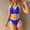 Blue, variant on 2026 Border Sexy Split Swimsuit Women's Bikini European And Swimsuit