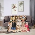 thumbnail image 3 of Blanket Scarlett Johansson Soft and Comfortable Wool Fleece Throw Blankets for Sofa Office car Camping Yoga Travel Home Decoration Cozy Plush Beach Blanket Gift, 3 of 5