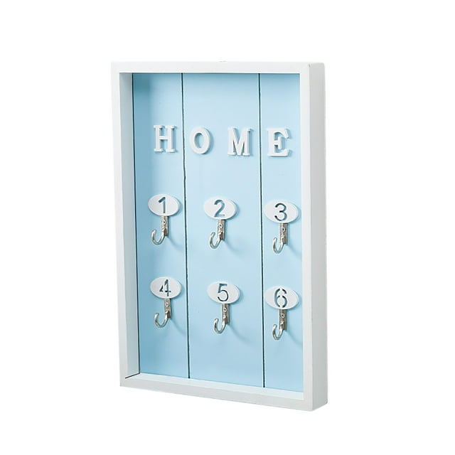 Wall Mounted Key Hook Rack Wood Floating Storage Shelf For Home Wall Decorations