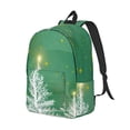 thumbnail image 2 of Balery Christmas Green Vintage Canvas Backpack for Men and Women - Large Capacity, Durable Travel Laptop Bag for School, Work, Hiking, and Outdoor Activities, 2 of 7