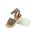 thumbnail image 2 of Topic Casual Espadrilles Trim Rubber Sole Flatform Wedge Buckle Ankle Strap Open Toe Sandals, 2 of 2