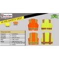 thumbnail image 2 of Premium High Visibility Hi Vis Safety Vest - Fluorescent - 100% Poly Knit (X-Large, Fluorescent Yellow), 2 of 3