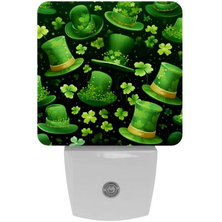 

St. Patrick s Day LED Square Night Light - Soft Glow Plug-in Lamp with Dusk to Dawn Sensor for Bedroom and Hallway - Energy Efficient Compact Design