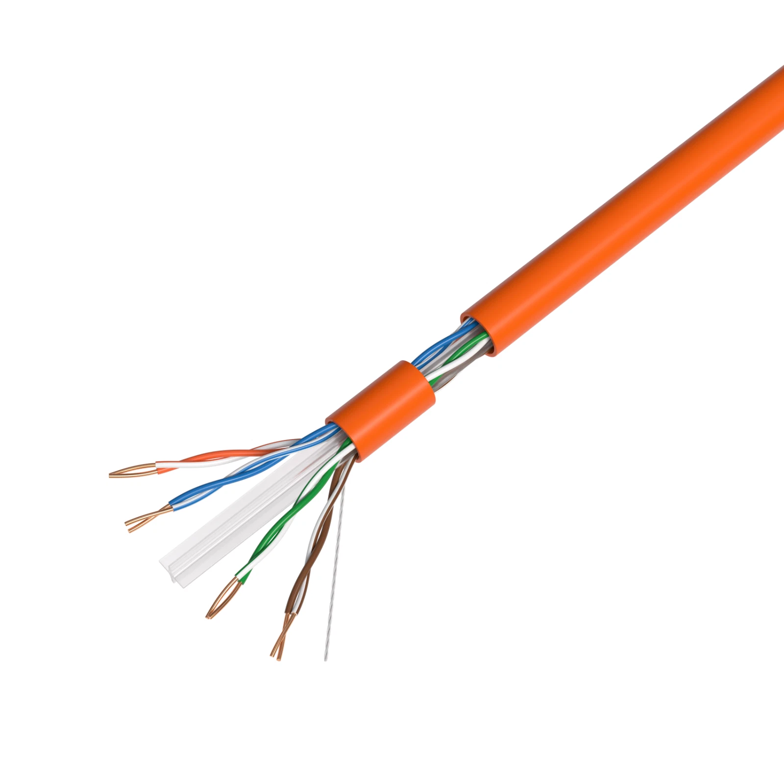 Cat5e Ethernet Cable 1000ft Bulk Pull Box, Solid 24AWG UTP LAN Network Wire, Copper Clad Aluminum (CCA), Orange, Cables Direct Online